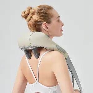 쿠오레 CMG-NS40BG 야무진 4세대 6D 입체형 온열 무선 마사지기 안마기 BLDC모터 C타입충전 목 어깨 승모근