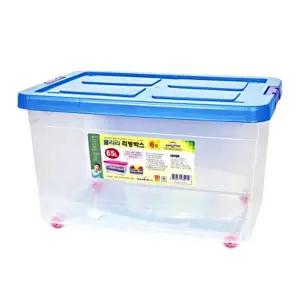 옳은유통 리빙박스 6호 65L /플라스틱 다용도 의류 수납함 정리 박스