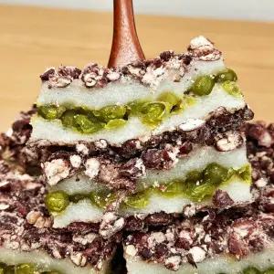 완두콩 듬뿍 넣은 완두배기 팥 시루떡