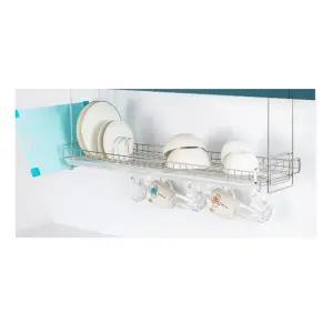 싱크대 부착 물받이 도마거치 깔끔 식기건조대85cm 선반 위생 그룻정리대 설겆이