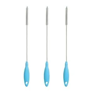 리에또 아기 빨대 세척솔 젖꼭지 젖병솔 블루 3P