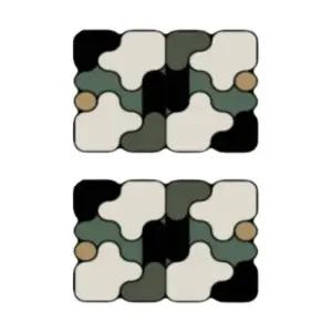 큐브 접어쓰는 규조토 발매트 화장실 딥그린티 2P