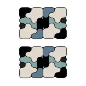 큐브 유니크 발매트 규조토 인테리어 베이비블루 2P