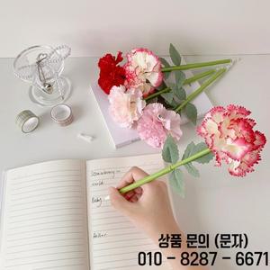 3개/대 시뮬레이션 카네이션 꽃다발 볼펜 어머니의 날 스승의 선물 학생 쓰기 소품