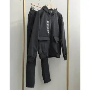 골프웨어 어메이징 여성 기모안감 상의 하의 전부포함 후드집업 조거 골프 세트