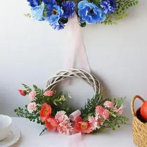 장식 가랜드 벽걸이 포피스 플라워 조화리스