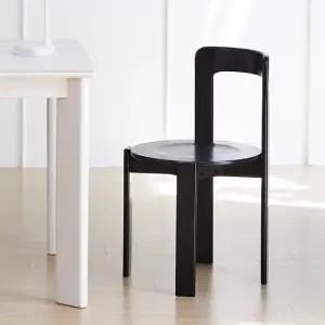 [베스트리빙] 오르 인테리어 고무나무 원목 카페의자 1개 (원목좌판) 4colors