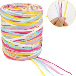 공예 및 선물을 위한 5가지 컬러풀 라피아 트윈 100야드 꽃다발 파티 장식에 완벽합니다