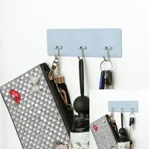 (옵션 2흡착걸이3구-블루)카라반 흡착 후크 3구 욕실타올걸이 욕실액세서리