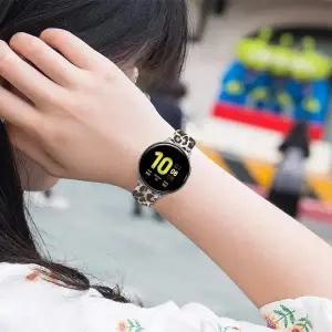 삼성 갤럭시 워치 액티브 2 워치 3 41mm 42mm/워치 4 5 6 7 FE 4 6 클래식용 20mm 소프트 실리콘 밴드 카모