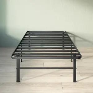 지누스 루미 14인치 트윈 메탈 침대 프레임 퀵 어셈블리 스마트베이스 매트리스 파운데이션 박스