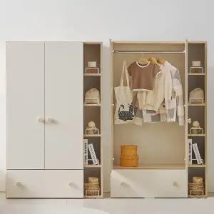 꼬꼬마 주니어 서랍하나 수납 행거 옷장 1600 2Colors 국내제작 어린이옷장 서랍장 1단행거