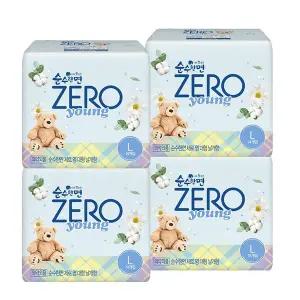 깨끗한나라 순수한면 제로 영 대형 14p 4팩