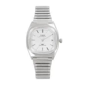 타이맥스 25FW 실버 오토매틱 1983 E 라인 리이슈 34mm 손목 시계 TW2W70800