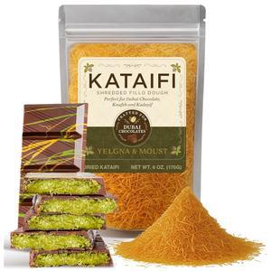 (두바이 카다이프 나페, 옐그나 & 페이스트리, 초콜릿, 두바이 분쇄 초콜릿 필로 적합합니다. 2개면 머스트 바 6온스에 도우 카타이피 충분합니다)