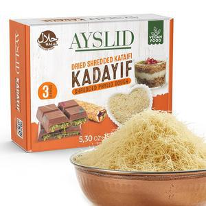 ayslid 나페 실을 베이킹, 피스타치오 페이스트리 - (5.30온스) 필로 완료 토스트 준비 카다이프 파쇄 전통 말린 디저트용 초콜릿 반죽 150g 카타이피