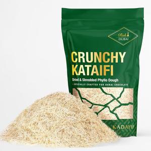 필로 카다이프, 건조 쿠나파, 완벽한 카나페, 크리스프 페이스트리 두바이 - 카타이피 카타피 초콜릿용 | 도우 500g 재료에 나페 초콜릿 파쇄 (1.1파운드)
