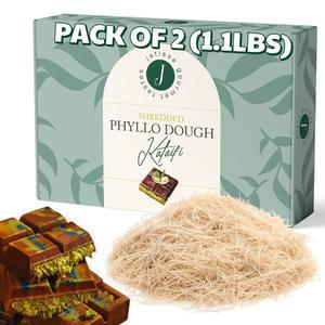 필로 쿠나파 1.1파운드 도우 피스타치오 말린 디저트(1.1파운드(2팩) 파쇄 두바이 2팩