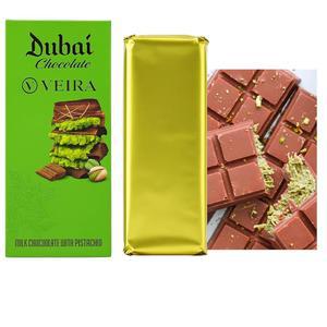 두바이 골든 크리스프스 3.5온스 카다이프 초콜릿 바, 피스타치오(3.5온스 - 바이럴 피스타치오 크림)