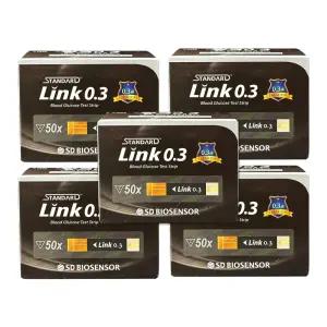스탠다드 링크 0.3 혈당측정 검사지 50매입 x 5통 혈당 당뇨 측정지 시험지 스트립지 자가 관리 당뇨병