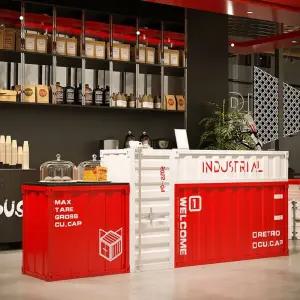 컨테이너 PC방 인포 카운터테이블 안내 철제 학원