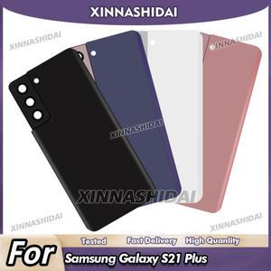 유리 배터리 커버 삼성 호환 갤럭시 호환 S21 플러스 후면 문 하우징 케이스 카메라 렌즈 접착 스티커 포