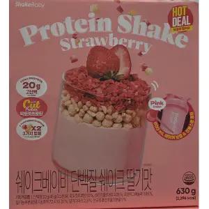 쉐이크베이비 딸기맛 630g 전용보틀 프로틴쉐이크 단백질쉐이크 SHAKEBABY
