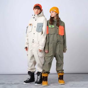 일체형 스키복 점프슈트 핑크 점프 스노우 엔비 바람막이 아이스 슈트 스노우보드복