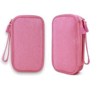 펜 검사 스트립 측정기 랜싯 랜싱 장치 바늘 물티슈 키트 케이스 핑크색 를 위한 용품 가방 여행 정리함