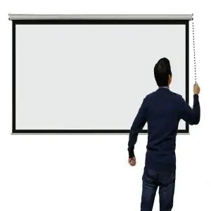 암막 롤스크린 빔프로젝터 블라인드 카페 와이드 스크린 프로젝터 수동 차양막