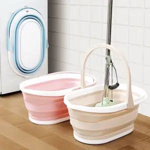 접이식 세수 대야 폴딩 세숫대야 LUAZ-YD01 핑크 접는대야 접이식대야 실리콘세수대야