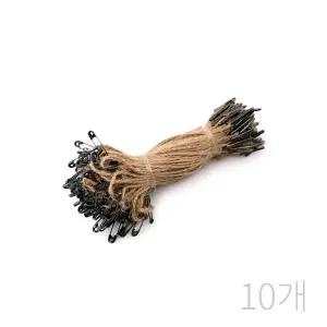 KP 옷핀 마끈 실고리(블랙핀) 약100개(10개) 상표택끈