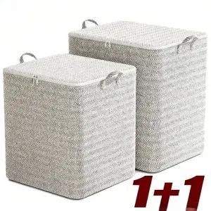 사이즈 특 대용량 겨울 이불 스웨터 옷 사각 정리 보관함 파우치 전기장판 가방 패딩 압축팩 수납함 2개