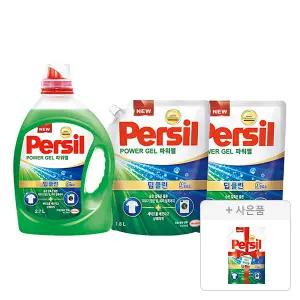 퍼실 파워젤 드럼/일반 겸용 액체세제, 2.7L, 1개 + 리필, 1.8L, 2개 +증정(파워젤 듀얼 300ml,1개)