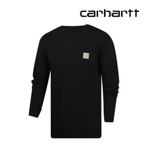 [칼하트] 남성 긴팔티셔츠 워크웨어 포켓 롱 슬리브 블랙 K126-BK