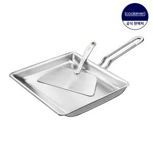 IH 인덕션 통3중 스텐 멀티사각팬 24.5cm 세트 (뒤집개 포함)