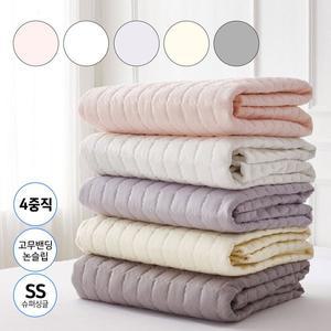 [지베딩] 자연주의  면100% 깨끗한 순면패드  사계절용 패드 겸 카페트 SS (고무밴딩 O)