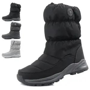남녀공용 빅사이즈 290 300 롱 패딩부츠 방수 방한화 미들 털부츠 옆지퍼 기모 남자 커플 겨울신발 500패딩
