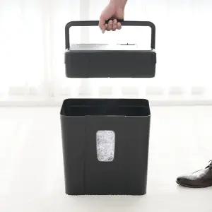 소형 꽃가루 문서세단기 S380 A4 10매 21L 4x35mm DIN66399 P-4 헤드손잡이 분리형 파지함 파쇄기 세절기