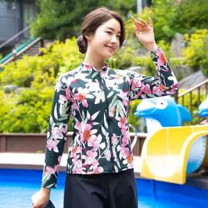 엄마옷 래쉬가드 플라워수영복 1GHJ13745 중년여성 마담 60 70대  빅사이즈 할머니