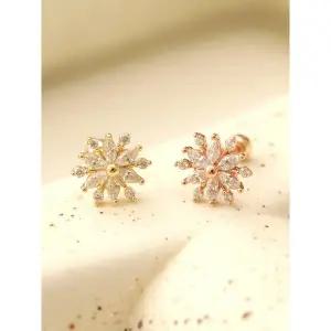 [미니멀피어싱]14K 크리스탈 스노우 피어싱 귀걸이