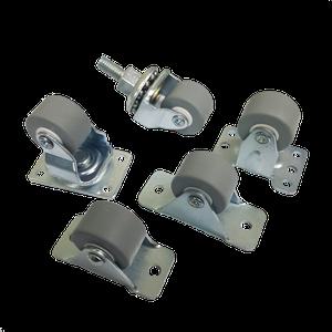 25mm(1인치) 회색고무 가구바퀴 캐스터 소형기기바퀴 저소음 회전형 고정형 볼트형