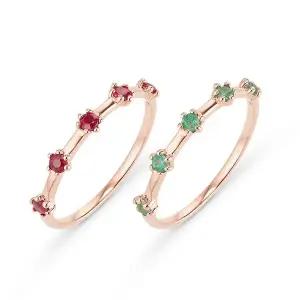 [도로시] 18k 베리 루비&에메랄드 반지(2type)