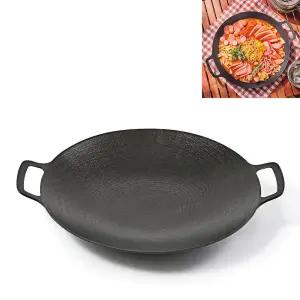 글라스락 그리들팬 39cm 야외 캠핑 라면냄비 전골 구이 볶음팬 인덕션 코팅불판 코스트코