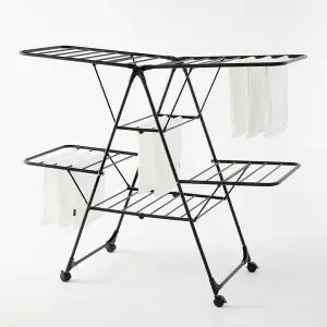 한샘 스타일랙다크 양날개 이동형 빨래 건조대