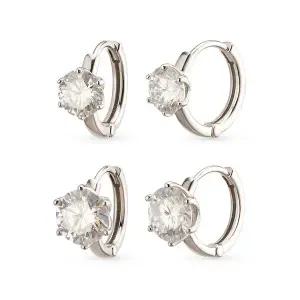 [도로시] 18k 클라라 모이사나이트 6프롱 링귀걸이 (1캐럿)