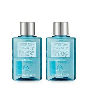 더페이스샵 허브데이 립앤아이 메이크업 리무버 워터프루프 130ml x 2ea