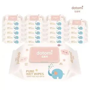 [평량 65g/캡형] 도토미 이노센스 아기 물티슈(80매입) 20팩