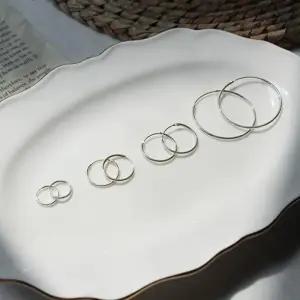 ONM 올실버 은침 파이프링 silver92.5 1쌍 귀걸이 이어링