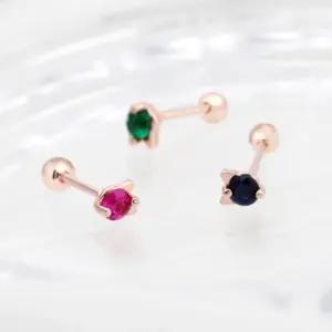 ONM 고양이 14K 피어싱 큐빅 금침 엉덩이뽕팬티 로즈골드